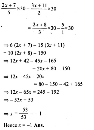 RS Aggarwal Class 8 Solutions Chapter 8 Linear Equations Ex 8A 11.1