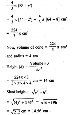 RD Sharma Class 9 Solutions Chapter 21 Surface Areas and Volume of a Sphere Ex 21.2 17.1