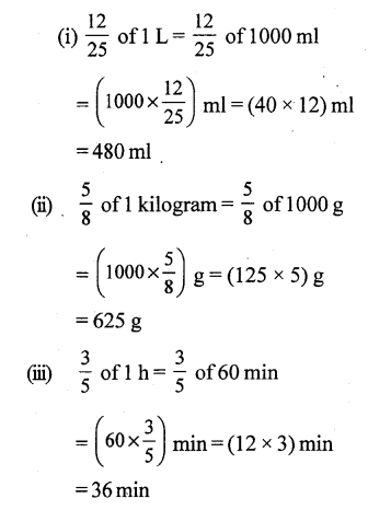 RS Aggarwal Class 7 Solutions Chapter 2 Fractions CCE Test Paper 3