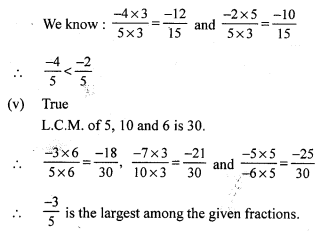 RS Aggarwal Class 7 Solutions Chapter 4 Rational Numbers CCE Test Paper 20