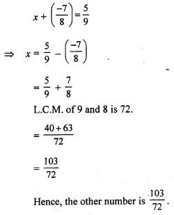 RS Aggarwal Class 7 Solutions Chapter 4 Rational Numbers CCE Test Paper 5