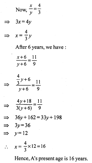 RS Aggarwal Class 7 Solutions Chapter 7 Linear Equations in One Variable CCE Test Paper 9