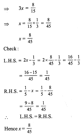 RS Aggarwal Class 7 Solutions Chapter 7 Linear Equations in One Variable Ex 7A 5