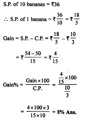 RS Aggarwal Class 8 Solutions Chapter 10 Profit and Loss Ex 10A 13.1