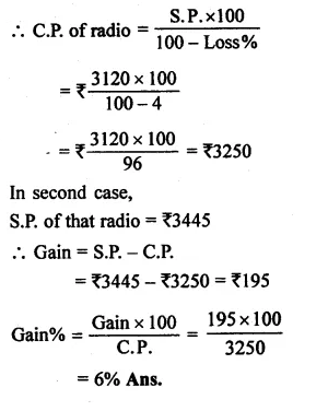 RS Aggarwal Class 8 Solutions Chapter 10 Profit and Loss Ex 10A 29.1