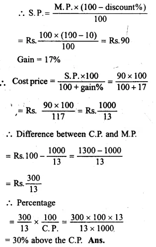 RS Aggarwal Class 8 Solutions Chapter 10 Profit and Loss Ex 10B 11.1