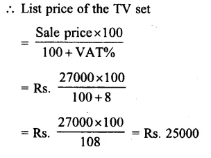 RS Aggarwal Class 8 Solutions Chapter 10 Profit and Loss Ex 10C 8.1