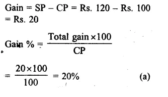 RS Aggarwal Class 8 Solutions Chapter 10 Profit and Loss Ex 10D 12.1