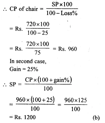RS Aggarwal Class 8 Solutions Chapter 10 Profit and Loss Ex 10D 13.1