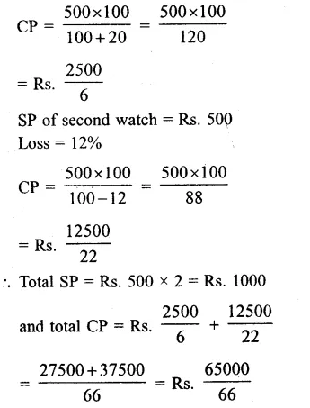 RS Aggarwal Class 8 Solutions Chapter 10 Profit and Loss Ex 10D 15.1