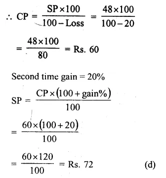 RS Aggarwal Class 8 Solutions Chapter 10 Profit and Loss Ex 10D 4.1