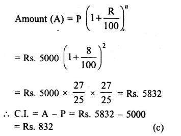 RS Aggarwal Class 8 Solutions Chapter 11 Compound Interest Ex 11D 1.1