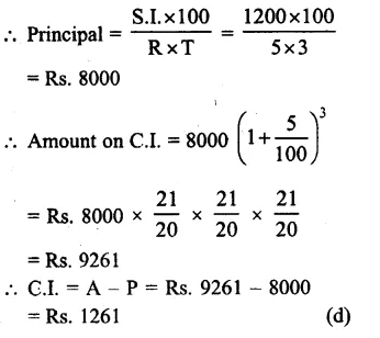 RS Aggarwal Class 8 Solutions Chapter 11 Compound Interest Ex 11D 12.1