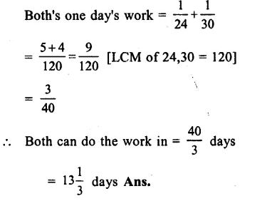 RS Aggarwal Class 8 Solutions Chapter 13 Time and Work Ex 13A 1.1