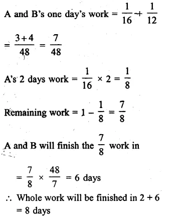 RS Aggarwal Class 8 Solutions Chapter 13 Time and Work Ex 13A 8.1