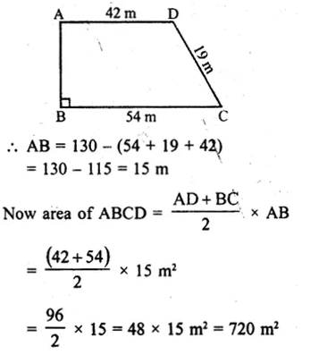 RS Aggarwal Class 8 Solutions Chapter 18 Area of a Trapezium and a Polygon Ex 18A 9.1