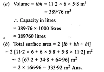 RS Aggarwal Class 8 Solutions Chapter 20 Volume and Surface Area of Solids Ex 20A 11.1