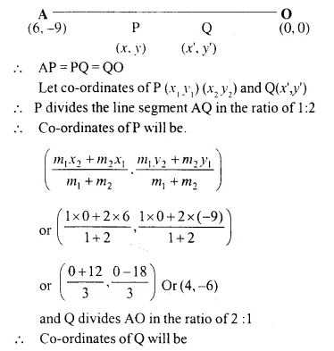 Selina Concise Mathematics Class 10 ICSE Solutions Chapter 13 Section and Mid-Point Formula Ex 13C Q4.1