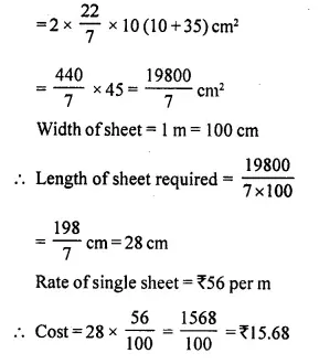 Selina Concise Mathematics Class 10 ICSE Solutions Chapter 20 Cylinder, Cone and Sphere Ex 20A Q14.1