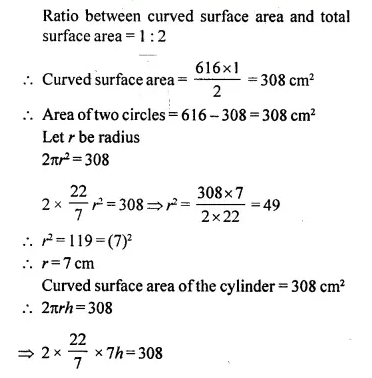 Selina Concise Mathematics Class 10 ICSE Solutions Chapter 20 Cylinder, Cone and Sphere Ex 20A Q22.1