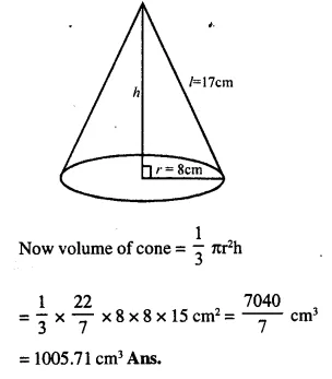 Selina Concise Mathematics Class 10 ICSE Solutions Chapter 20 Cylinder, Cone and Sphere Ex 20B Q1.1