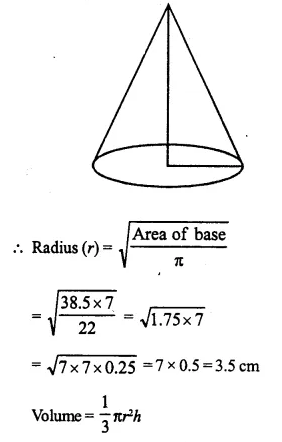 Selina Concise Mathematics Class 10 ICSE Solutions Chapter 20 Cylinder, Cone and Sphere Ex 20B Q12.1