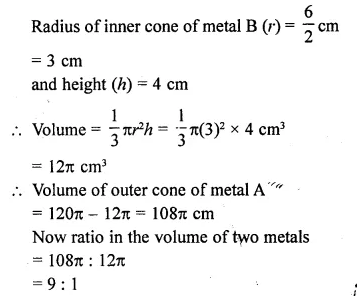 Selina Concise Mathematics Class 10 ICSE Solutions Chapter 20 Cylinder, Cone and Sphere Ex 20D Q10.3