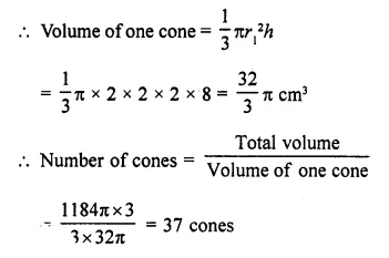 Selina Concise Mathematics Class 10 ICSE Solutions Chapter 20 Cylinder, Cone and Sphere Ex 20D Q11.2