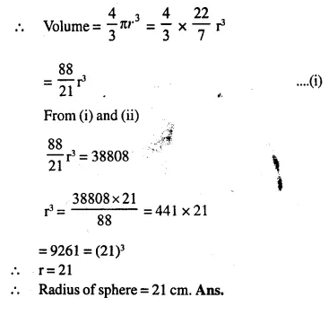 Selina Concise Mathematics Class 10 ICSE Solutions Chapter 20 Cylinder, Cone and Sphere Ex 20D Q5.1