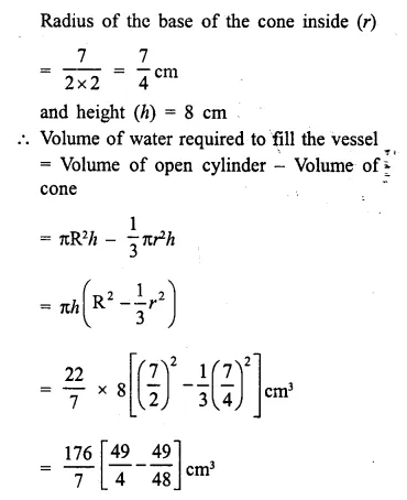 Selina Concise Mathematics Class 10 ICSE Solutions Chapter 20 Cylinder, Cone and Sphere Ex 20F Q13.2