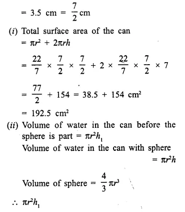 Selina Concise Mathematics Class 10 ICSE Solutions Chapter 20 Cylinder, Cone and Sphere Ex 20F Q14.1