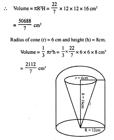 Selina Concise Mathematics Class 10 ICSE Solutions Chapter 20 Cylinder, Cone and Sphere Ex 20F Q2.1
