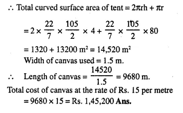 Selina Concise Mathematics Class 10 ICSE Solutions Chapter 20 Cylinder, Cone and Sphere Ex 20F Q3.2