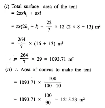 Selina Concise Mathematics Class 10 ICSE Solutions Chapter 20 Cylinder, Cone and Sphere Ex 20F Q4.2