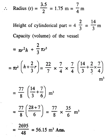 Selina Concise Mathematics Class 10 ICSE Solutions Chapter 20 Cylinder, Cone and Sphere Ex 20F Q6.2