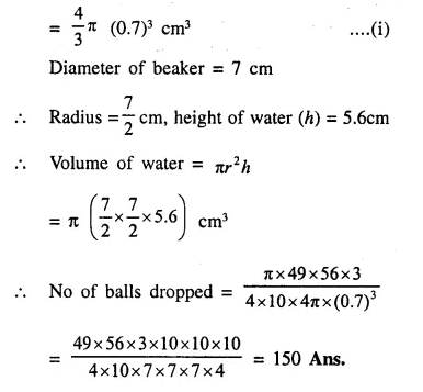 Selina Concise Mathematics Class 10 ICSE Solutions Chapter 20 Cylinder, Cone and Sphere Ex 20F Q9.1