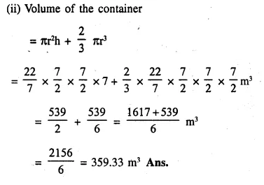 Selina Concise Mathematics Class 10 ICSE Solutions Chapter 20 Cylinder, Cone and Sphere Ex 20G Q14.2
