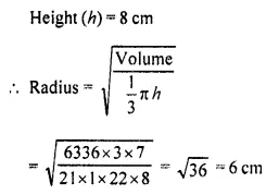 Selina Concise Mathematics Class 10 ICSE Solutions Chapter 20 Cylinder, Cone and Sphere Ex 20G Q18.2