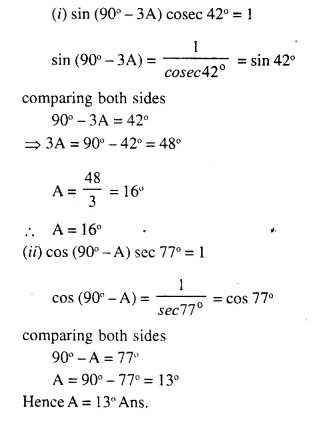 Selina Concise Mathematics Class 10 ICSE Solutions Chapter 21 Trigonometrical Identities Ex 21C Q8.1