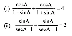Selina Concise Mathematics Class 10 ICSE Solutions Chapter 21 Trigonometrical Identities Ex 21E Q13.1