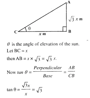 Selina Concise Mathematics Class 10 ICSE Solutions Chapter 22 Heights and Distances Ex 22A Q1.1
