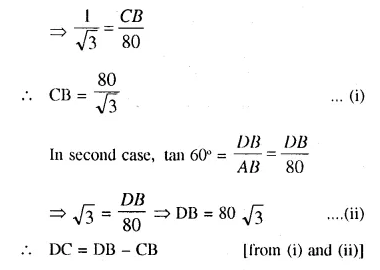 Selina Concise Mathematics Class 10 ICSE Solutions Chapter 22 Heights and Distances Ex 22A Q8.2