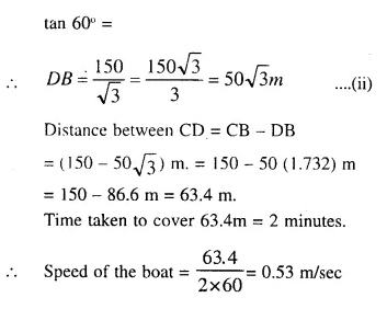 Selina Concise Mathematics Class 10 ICSE Solutions Chapter 22 Heights and Distances Ex 22B Q10.2