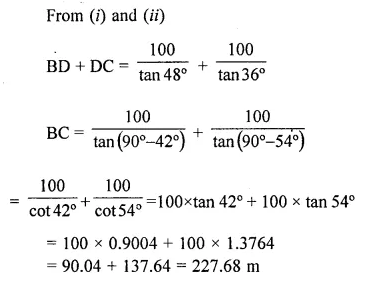Selina Concise Mathematics Class 10 ICSE Solutions Chapter 22 Heights and Distances Ex 22B Q4.2