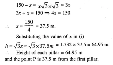 Selina Concise Mathematics Class 10 ICSE Solutions Chapter 22 Heights and Distances Ex 22B Q5.2