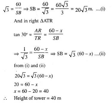 Selina Concise Mathematics Class 10 ICSE Solutions Chapter 22 Heights and Distances Ex 22B Q8.2