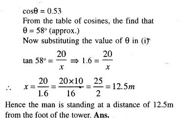 Selina Concise Mathematics Class 10 ICSE Solutions Chapter 22 Heights and Distances Ex 22C Q11.2