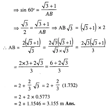 Selina Concise Mathematics Class 10 ICSE Solutions Chapter 22 Heights and Distances Ex 22C Q2.3