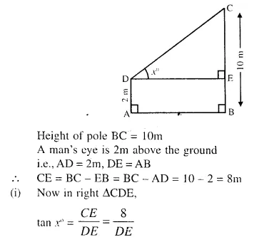 Selina Concise Mathematics Class 10 ICSE Solutions Chapter 22 Heights and Distances Ex 22C Q8.2