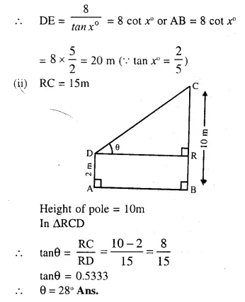 Selina Concise Mathematics Class 10 ICSE Solutions Chapter 22 Heights and Distances Ex 22C Q8.3